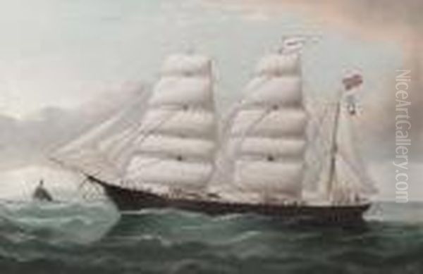 The Norwegian Barque Rathlin Island Off Fasnet Lighthouse - view 1