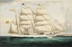 The Three-masted Spanish Barque
Rafael Pomar Shortening Sail As Sheapproaches Port Mahon, Minorca by William Howard Yorke