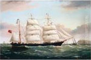 The Barque ````delscey' Of Liverpool Calling For The Falmouth Pilot Off The Lizard