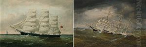 The Connemara At Sea (#) The Connemara In A Storm by William Howard Yorke