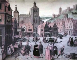 The Marketplace in Bergen op Zoom by Abel Grimmer