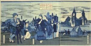 Amerikashu No Uchi Washintonfu No Kei Dohan No Utsushi by Utagawa or Ando Hiroshige