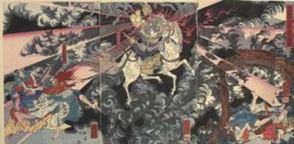 Nitta Yoshioki No Rei Okorite Shu To Mukuu (spirit Of Nitta Yoshioki Avenging His Enemy) - view 1