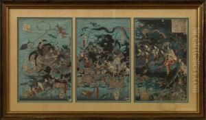 The Boy-emperor Antoku And Slain
Taira Warriors At The Bottom Of The Sea After The Battle Of 1185 by Utagawa Yoshitora