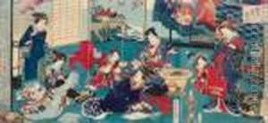 Darstellung Von Konkubinen Am Japanischen Kaiserhof