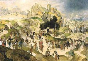 The Road to Calvary 1599 by Abel Grimmer