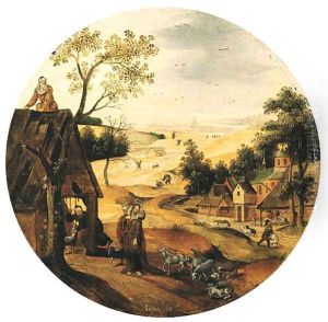 The Month of June A landscape with Christ The Good Shepherd