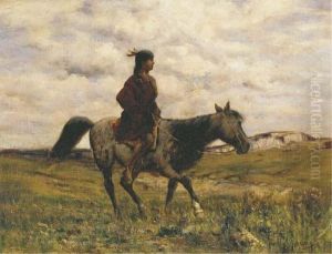 Indian Girl On Horseback by Harvey Otis Young