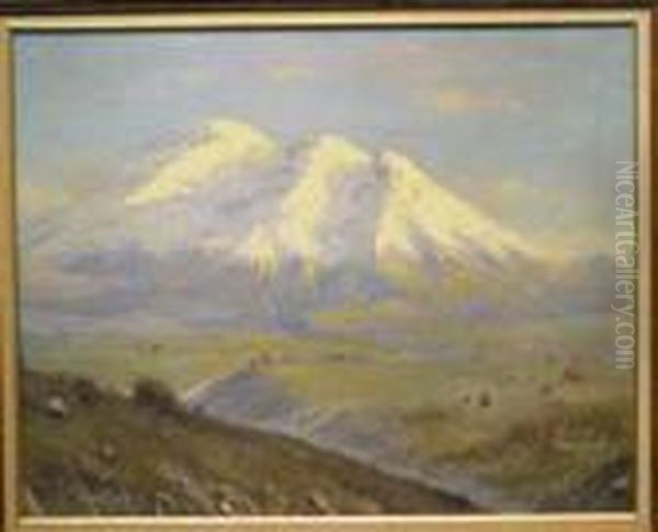 Sheep Herder In The Foothills Of The Wasatch Range - view 1