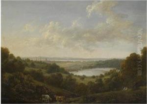 View Of Southampton Across The River Itchen, With Southampton Waterbeyond by John Young