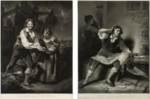 The Boy Discovering The Golden Eggs; And The Boy Disappointed Of His Treasure by John Young