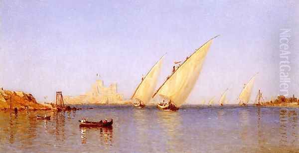 Fishing Boats Coming Into Brindisi Harbor - view 1