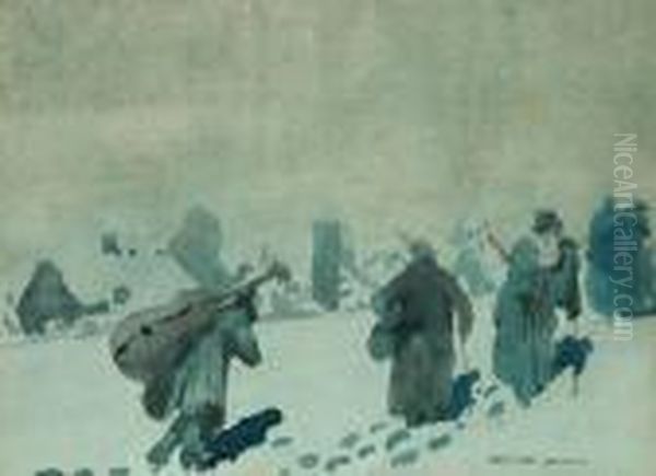 Musicians In The Snow - view 1