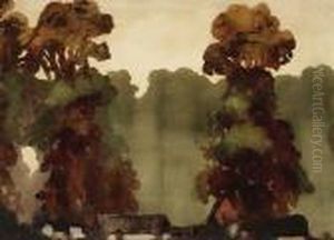 Landscape With Rooftops by William Blamire Young