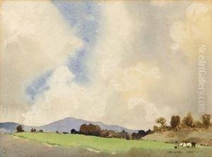Landscape, Mt Dandenong From Mooroolbark by William Blamire Young