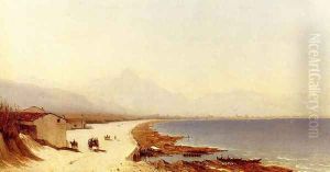 The Road By The Sea Palermo Italy by Sanford Robinson Gifford