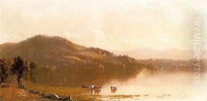 Mt Merino On The Hudson Near Olana by Sanford Robinson Gifford