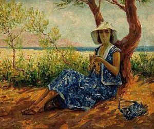Mujer A La Sombra De Un Arbol