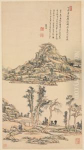 Landscape After Ni Zan by Wang Yuanqi