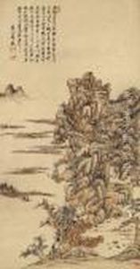 Landscape Of Mount Shi Zhong by Wang Yuanqi