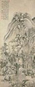 Landscape After Yuan Masters by Wang Yuanqi