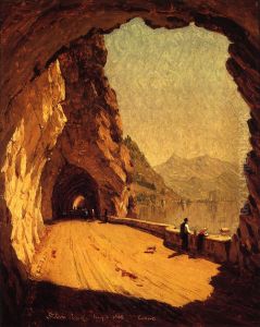 Stelvio Road By Lago Di Como by Sanford Robinson Gifford