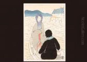 Ladyon The Boat by Takehisa Yumeji