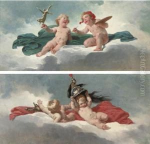 An Allegory Of The Arts; And An Allegory Of War by Adolphe Yvon