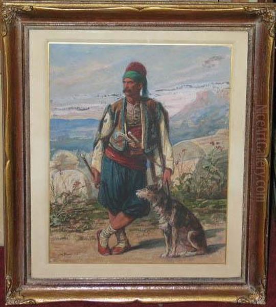 Portrait Dun Turc Avec Son Chien - view 1