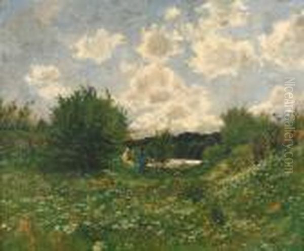 Jeunes Femmes Au Bord De La Riviere - view 1