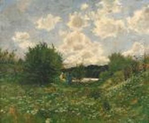 Jeunes Femmes Au Bord De La Riviere by Edmond Yvon