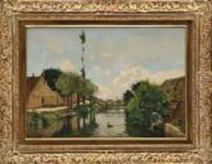 Lavandieres Au Bord Du Loing