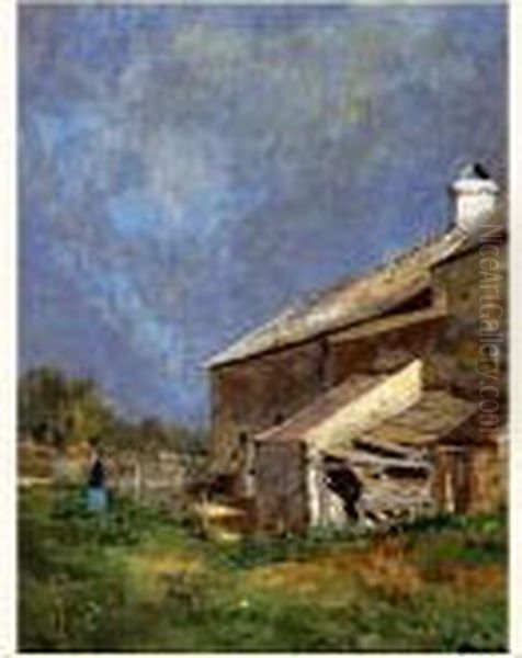 Jeune Femme Devant La Ferme - view 1