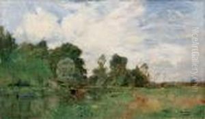 Campagna Francese Con Fiume by Edmond Yvon