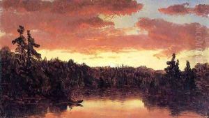 Sunset on Lake George by Sanford Robinson Gifford