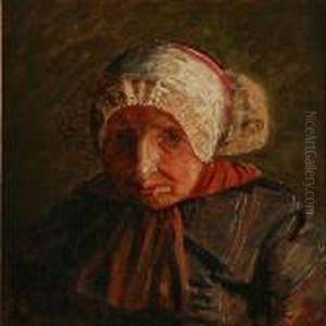 Hoved Af En Gammel Kone Fra Ribe by Kristian Zahrtmann
