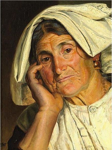 An Elderly Peasant Woman - view 1