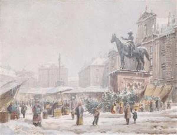 Christkindlmarkt Am Hof by Karl Wenzel Zajicek