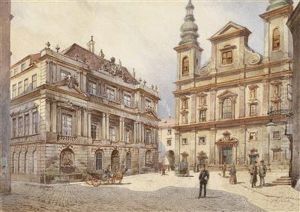 Vienna, Jesuitenkirche And Alte Universitat