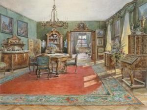 Unser Speisezimmer Im Klosterneuburgerhof In Wien by Karl Wenzel Zajicek
