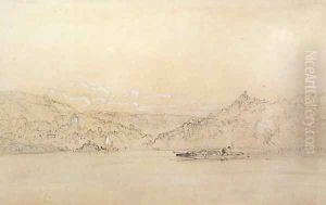 View of Tivoli and Landscape with Ruins by Sanford Robinson Gifford