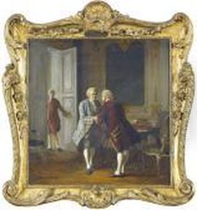 Interieur Mit Galanter Szene. by Eduardo Zamacois y Zabala