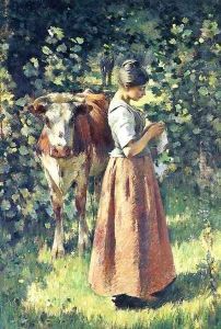 The Cowherd 1888 by Sanford Robinson Gifford