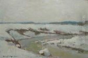 Iarna La Malul Rului by Gheorghe Zamphiropol Dall