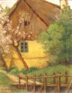 Peisaj Cu Pom Inflorit by Gheorghe Zamphiropol Dall