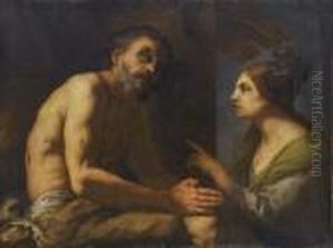 Giobbe Rimproverato Dalla Moglie by Antonio Zanchi