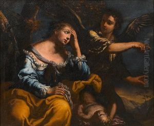 Hagar And The Angel by Antonio Zanchi