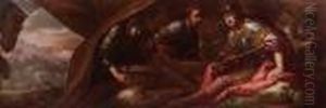 Alessandro Magno E Il Bottino by Antonio Zanchi