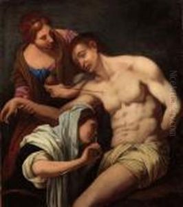 San Sebastiano Curato Da Irene E Da Una Pia Donna by Antonio Zanchi