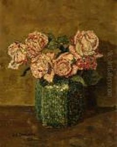 Roses In A Ginger Jar by Jan Adam Zandleven